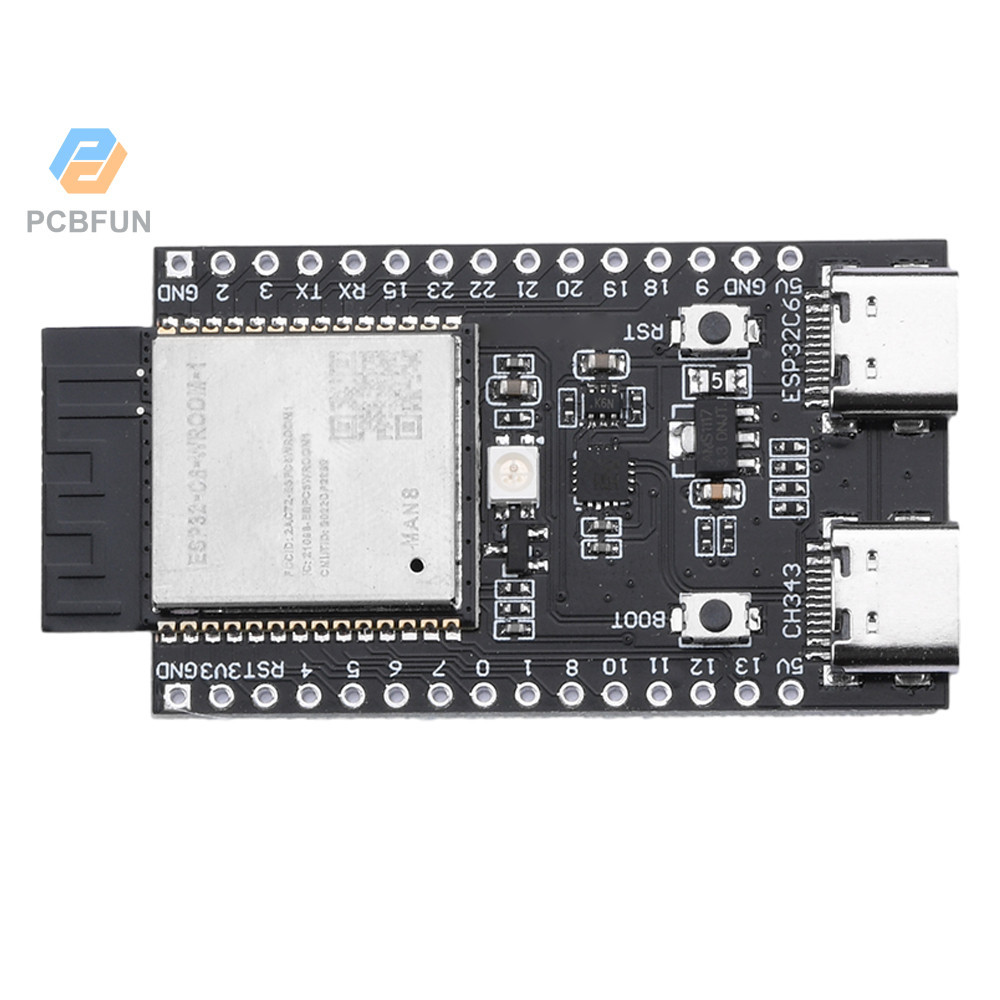 Bảng Mạch Phát Triển Bluetooth Pcbfun Esp32 C6 Esp32 C6 Wroom 1 Dual Type C Shopee Việt Nam 8273