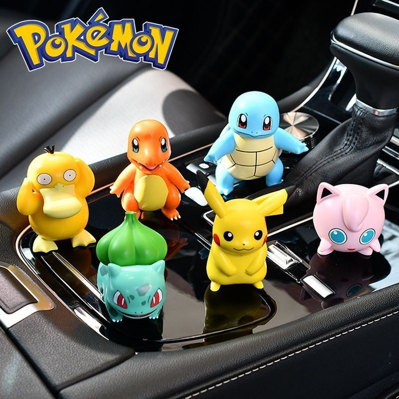 6 Chiếc Pokemon Pikachu Búp Bê Nướng Bánh Topper Psyduck Bulbasaur Trẻ Em Hình Búp Bê Món Tráng Miệng Trang Trí Đồ Chơi