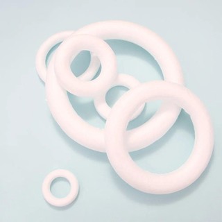 ASDFGER 1 Chiếc Vòng Xốp, Vòng Tròn Polystyrene DIY Handmade Vòng Hoa, 5 / 7 / 8 / 10 / 12 / 15 / 17 / 20cm Trắng Cho Đồ Trang Trí Tiệc Cưới