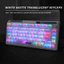122 Phím Sương Mù Trong Suốt Matte Milky White Keycap PC ABS Chất Liệu Anh Đào Hồ Sơ Cho Bàn Phím Cơ Cross Axis Keycaps 87 / 104 / 108