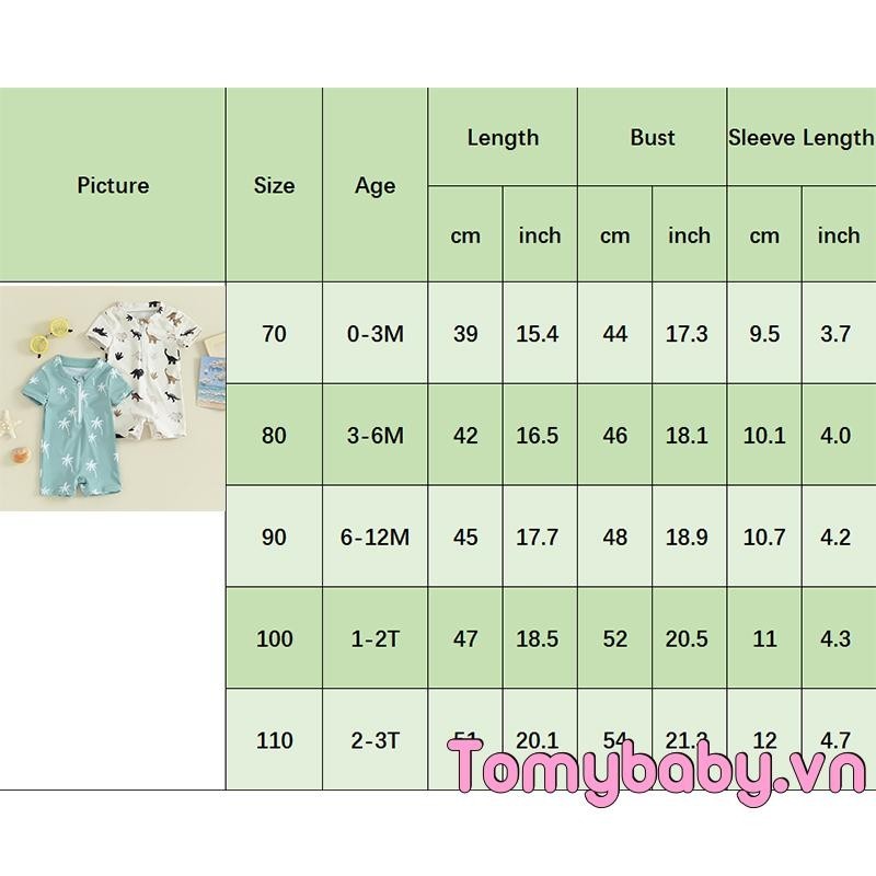 Bé Trai Đồ Bơi Mùa Hè Cây / Khủng Long In Dây Kéo Tay Ngắn Áo liền quần Đồ Bơi Đi Biển Thường Ngày Bộ Đồ Tắm