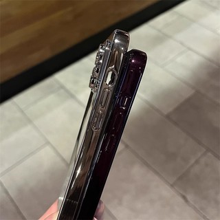 Thích hợp cho iPhone 11, 13, 12 Pro max, 14 Pro max, vỏ bảo vệ trong suốt mạ điện sang trọng có màng ống kính, vỏ mềm hút từ tính