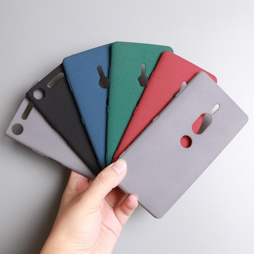 Dành Cho Sony Xperia XA Z5 Z3 Plus Z2 Z1 XZ3 XZ2 XZ1 Vỏ Chống Vân Tay Cát Mềm Mờ Mỏng TPU Vỏ Điện Thoại