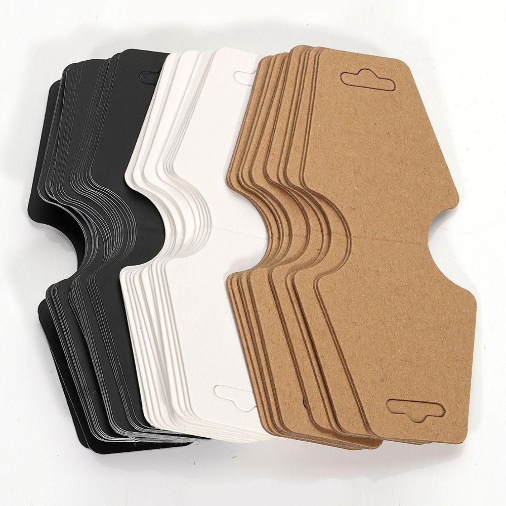 MARGREDY 50 CÁI Thẻ đóng gói trang sức, Gói DIY Giấy trưng bày bìa cứng, Dây đeo cổ tay nhiều màu thời trang Dây buộc tóc treo thẻ trống