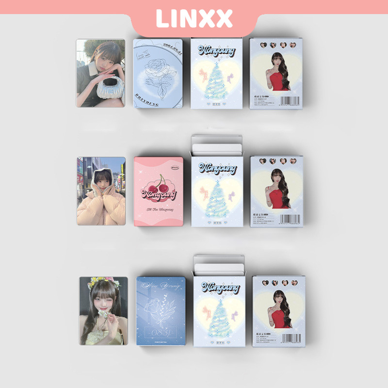 Linxx 55 Chiếc IVE Wonyoung Thẻ Laser Holographic Kpop Photocards Dòng Bưu Thiếp