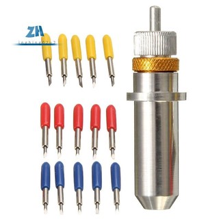 15 Chiếc 30 / 45 / 60 Độ Vinyl Cắt Lưỡi Dao cacbua Có Lưỡi Giá Đỡ Vỏ Cho Silhouette Cameo 3 Máy Cắt Vinyl