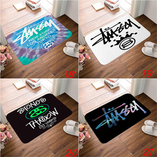 Thảm cửa in Logo Stussy Quà tặng thiết thực cho bạn bè Phòng ngủ Văn phòng Trang trí nhà cửa Thảm trải sàn chống trượt (60x40CM)