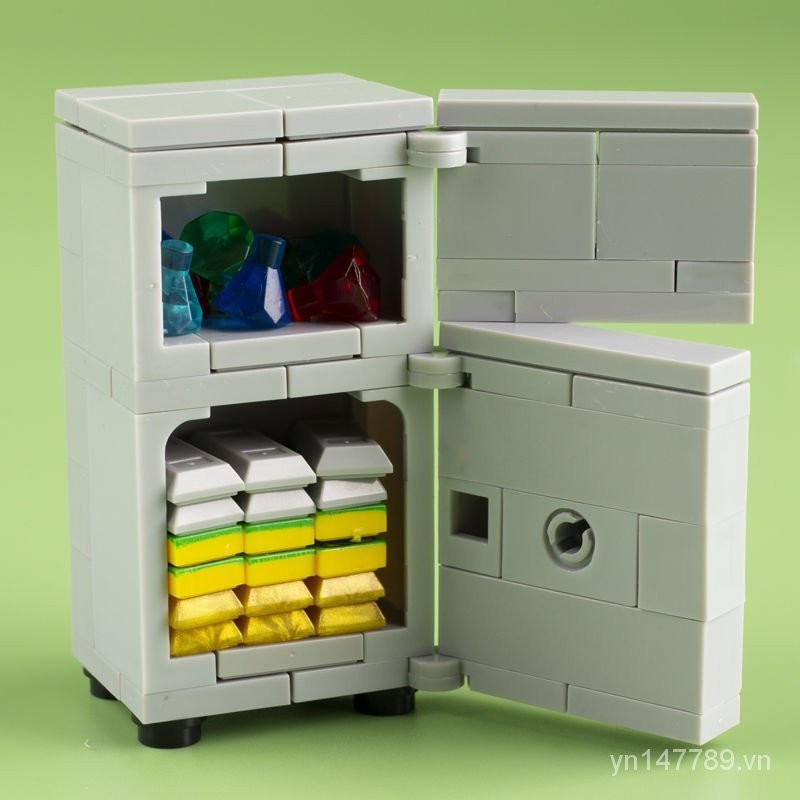 Moc City Street View Safe Coin Treasure Box Minifigures Các hạt nhỏ ...