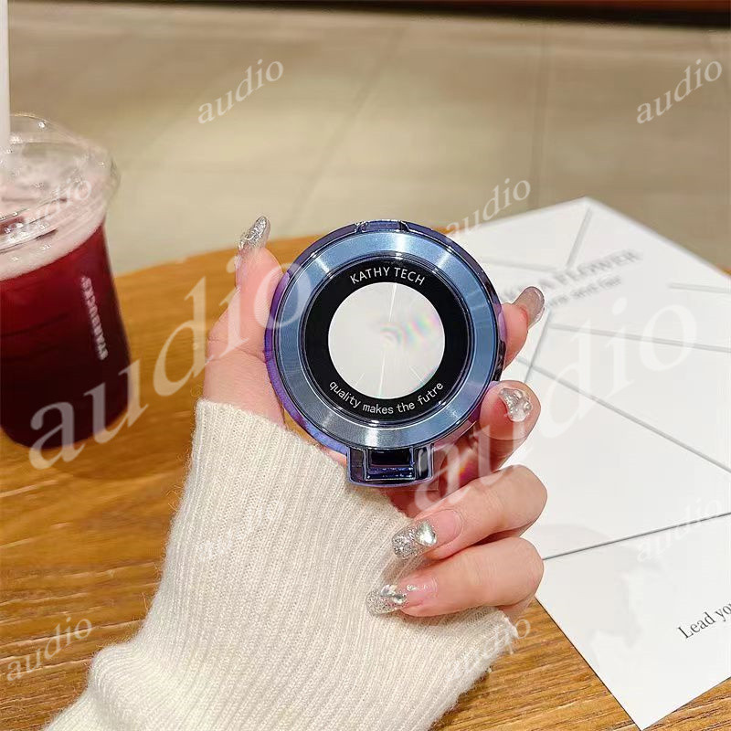 Họa Tiết CD Lấp Lánh Từ Đứng Có Thể Gập Lại Để Bàn Giá Đỡ Cho Điện Thoại Thông Minh Siêu Mỏng Từ Tính Giá Đỡ Vòng Ngón Tay Từ Tính Dính Giá Đỡ