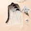ESSENCEH Quần Áo Nữ, Áo Sơ Mi Ren Trong Suốt Cổ Cao Nửa Cổ, Phối Cảnh Rỗng Dài Tay Lưới Top Nữ