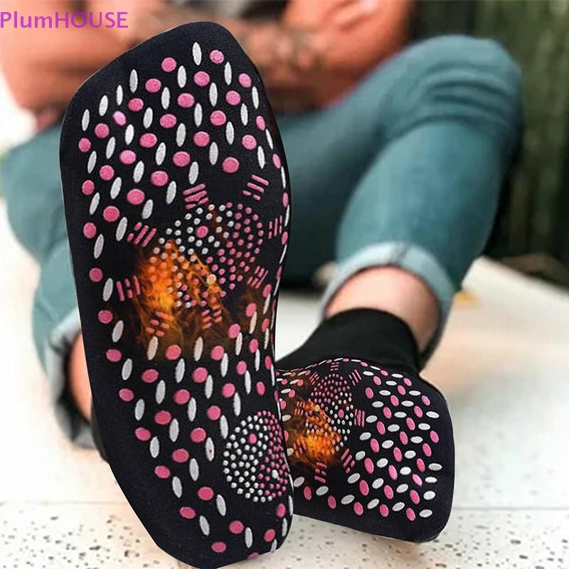 PlumHOUSE Unisex Tự Làm Nóng Chăm Sóc Sức Khỏe Tất Tourmaline Massage Chân Ấm Tất VN