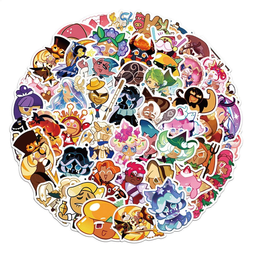 Cookie Run Kingdom Miếng Dán 50 Chiếc Pvc Note Dán Sổ Tay Dán Văn Phòng Phẩm Trò Chơi Ngoại Vi saixit2vn