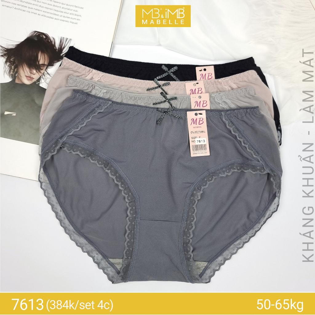 Quần lót nữ tàng hình kháng khuẩn MB Mabelle mã 7613 vì sức khỏe