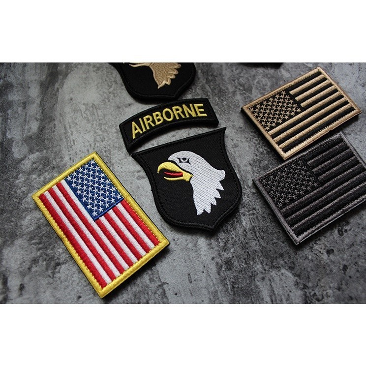 Patch_ miếng dán velcro vải sư đoàn dù 101_đại bàng_airborne _tactical