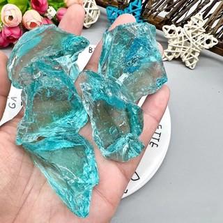 Ánh sáng xanh biển xanh thô ráp giả pha lê xanh thô trang trí đá hương liệu trang trí