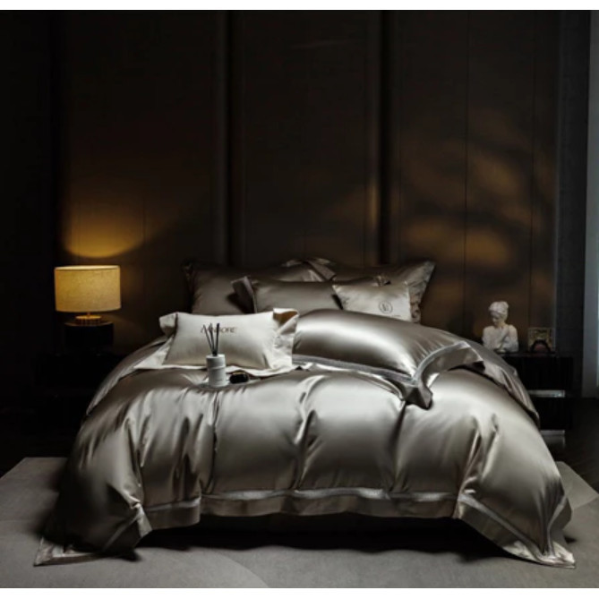 Bộ chăn ga gối cao cấp siêu mềm mịn bóng mượt MemMinBeddingLuxury kỹ thuật tinh xảo họa tiết thời thượng -(TỔNG HỢP 14)