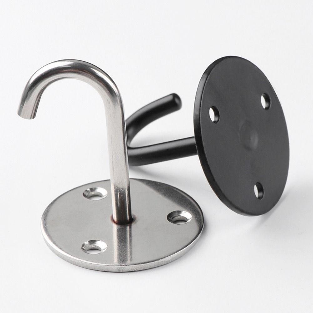 FANIELLAPOWELL 1 Cái Móc Treo Trần, Móc Treo Tường Bằng Thép Không Gỉ Miếng Lót Mắt, Khóa Cửa Hình Chữ U / J Cố Định Cho Đèn Quạt