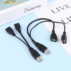 Nhíp 1 15 / 30cm Nam Cắm Vào 2 Nữ Ổ Cắm USB 2.0 Dây Nối Dài Bộ Chuyển Đổi Nguồn VN