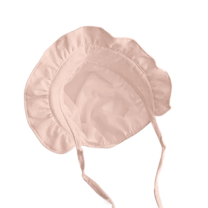 Innlike1 Mũ Trẻ Sơ Sinh Bé Gái Bonnet Cotton Christening Bonnet Mũ Thoáng Khí Mũ Chống Nắng Nhẹ Mũ Cho