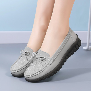 Giày Moccasin Nữ Phong Cách Hàn Quốc Da Thật Thoáng Khí Giày Đế Bằng Thoải Mái Chống Trơn Trượt Sẵn Sàng Giao Hàng Với Giày Nữ Còn Hàng Miễn Phí Vận Chuyển
