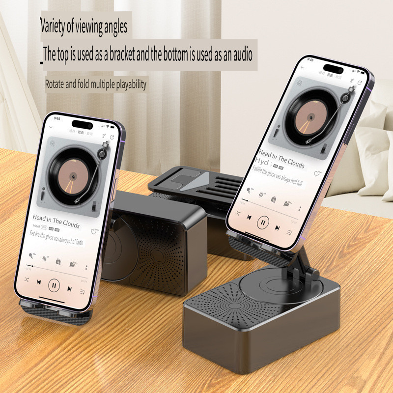 3 trong1 Giá Đỡ Điện Thoại Để Bàn Chống Trượt Có Thể Gập Lại Tích Hợp Loa Âm Thanh Sạc Dự Phòng Đa Năng Tiện Dụng
