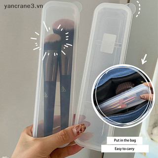 {Yan3} Dụng cụ sắp xếp cọ trang điểm trong suốt có nắp Hộp đựng bút chì lông mày dành cho nữ di động Dụng cụ trang điểm {yancrane3.vn}