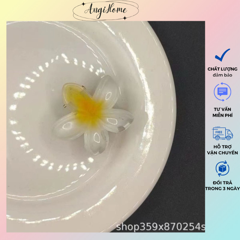 Kẹp Hoa Sứ Kích Thước 4cm Xinh Xắn Nhiều Màu ANGIHOME
