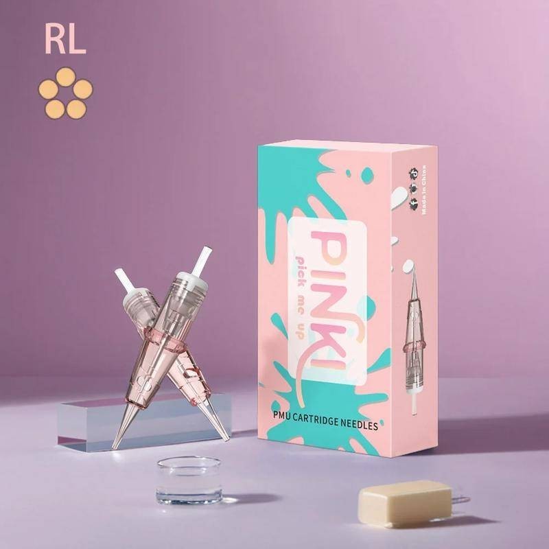 20 chiếc PINKI PMU Hộp mực xăm kim để trang điểm vĩnh viễn Microblading quay