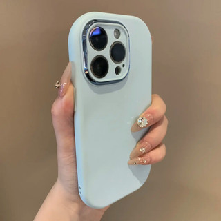 Ốp điện thoại silicon hình bầu dục khung kim loại sang trọng cho iPhone15 Pro MAX 14 13 12 11 Pro MAX IXS MAX XR XS 7 8 G 7 8 Plus camera chống sốc Vỏ mềm dạng lỏng được bảo vệ hoàn toàn