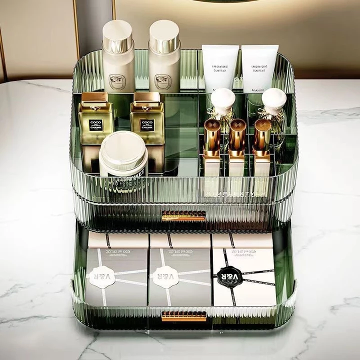 Hộp đựng mỹ phẩm sang trọng nhẹ Kệ ngăn kéo Son môi chăm sóc da bàn trang điểm gia dụng Acrylic cao cấp để bàn