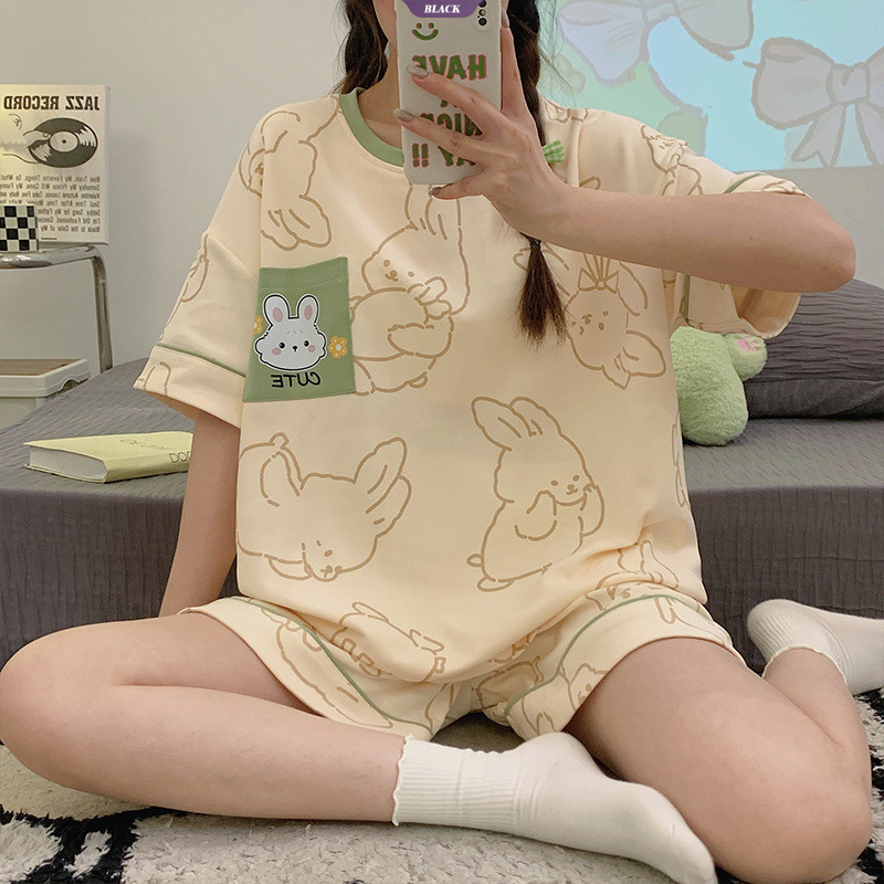 Bộ đồ ngủ Pochacco hoạt hình Sanrio mới mùa hè Bộ đồ ngủ nữ ngắn tay ngọt ngào và dễ thương [BL]