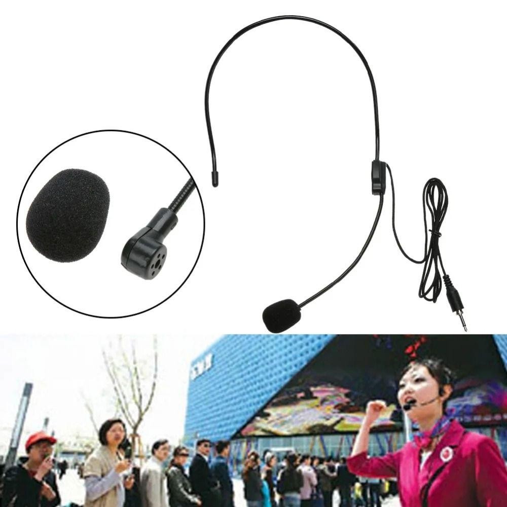 Micro có dây MONOSTYLE, Micrô tai nghe linh hoạt di động, Loa sân khấu giảng dạy Bài phát biểu phỏng vấn phích cắm 3,5 mm Mic