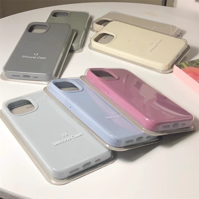 Ốp điện thoại silicon lỏng màu xanh lá cây Matcha cho iPhone 15 Pro Max 15 Pro 15 14 13 12 11 Pro Max XR IX Bảo hiểm toàn diện Vỏ mềm bảo vệ chống sốc