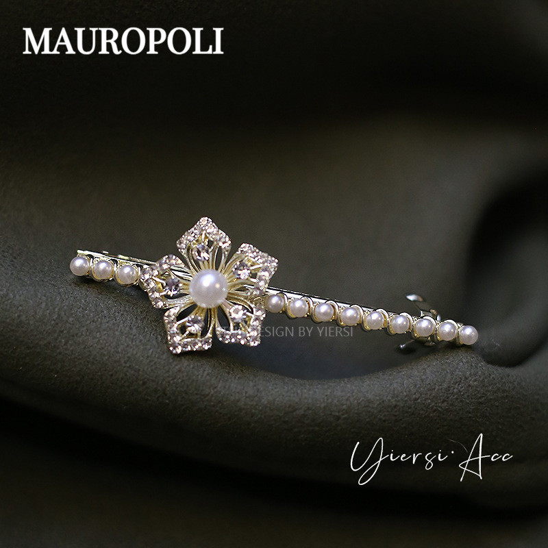 Mauropoli [Sẵn Sàng] Kẹp Tóc Hoa Nhẹ Nhàng Kích Thước Nhỏ Đầu Sau Nửa Tie Mùa Xuân Kẹp Ngang Kẹp Trên Kẹp Tóc Phụ Kiện Tóc