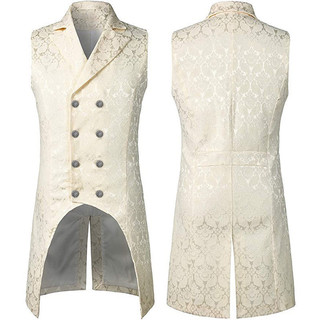 2024 Châu Âu Mỹ Quần Áo Nam Phong Cách Trung Cổ Áo Gothic Vest Sân Khấu Trang Phục Halloween