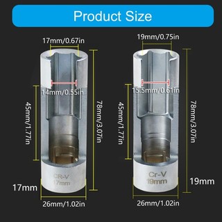 JOY 17mm 19mm Ống Dầu Loại Bỏ Ổ Cắm Diesel Kim Phun Nhiên Liệu Dòng Ổ Cắm Cờ Lê Để Bảo Trì Hiệu Quả Và An Toàn