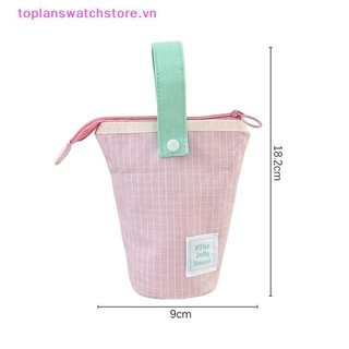 Toplanswatchstore Dung Tích Lớn Canvas Đứng Bút Chì Hộp Đựng Văn Phòng Phẩm Túi Đa Năng Sinh Viên Văn Phòng Phẩm Đồ Dùng Học Tập Quà Tặng VN