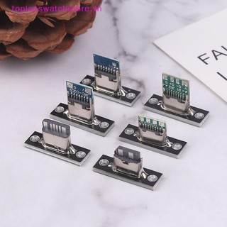 Toplanswatchstore 5 Ổ cắm USB 3.1 Type C có tấm cố định vít Jack cắm USB Type-C 3.1 Type-C 2Pin 4Pin Cổng kết nối nữ Jack cắm cổng sạc VN