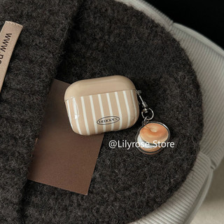 Ốp Tai Nghe IMD Cho AirPods 4 [2024] AirPods Pro2 Pro 3 2 1 Tai Nghe Apple 3 Thế Hệ Vỏ Bảo Vệ Không Dây AirPods 1 / 2 Thế Hệ Ins Yến Mạch Sọc Tai Nghe Bao Da Bút Bagel