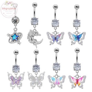 Sthb Tinh Tế Tính Khí Bụng Nút Nhẫn Dành Cho Nữ Thời Trang Bé Gái Bướm Hợp Thời Trang Gợi Cảm Rốn Nhẫn Cơ Thể Xuyên Trang Sức Quà Tặng VN