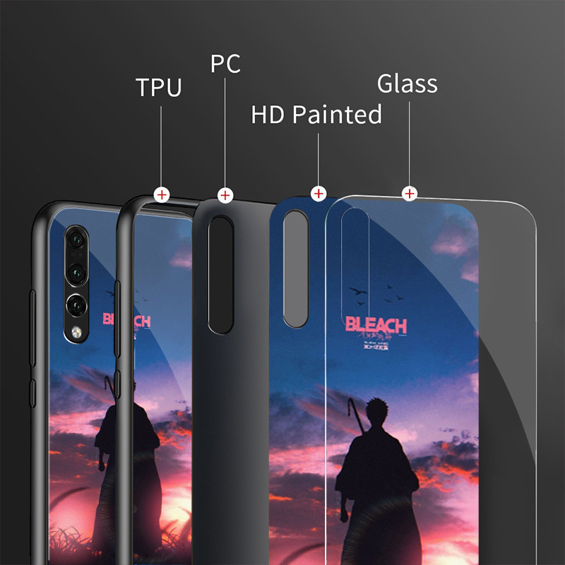 Ốp Điện Thoại Kính Cường Lực Bleach 09 Cho Samsung Galaxy S9 Plus S10 S10e S20 FE S20 Plus S21 S22 S23 S24 Ultra Cover