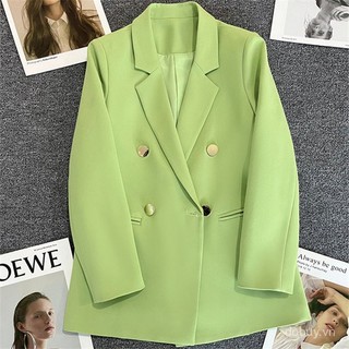 Giao hàng nhanh   Áo khoác mùa xuân cho phụ nữ, màu xanh kẹo, phong cách đường phố, blazer nhỏ cho phụ nữ, phiên bản Hàn Quốc mới 2026 người nổi tiếng internet, thanh lịch, nhỏ nhắn, thoải mái 111