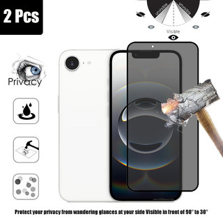 16e 2 Chiếc Bảo Vệ Màn Hình Kính Cường Lực Bảo Vệ Màn Hình Cho iPhone 16 Pro Max Plus Chống Gián Điệp 9D Kính Bảo Vệ