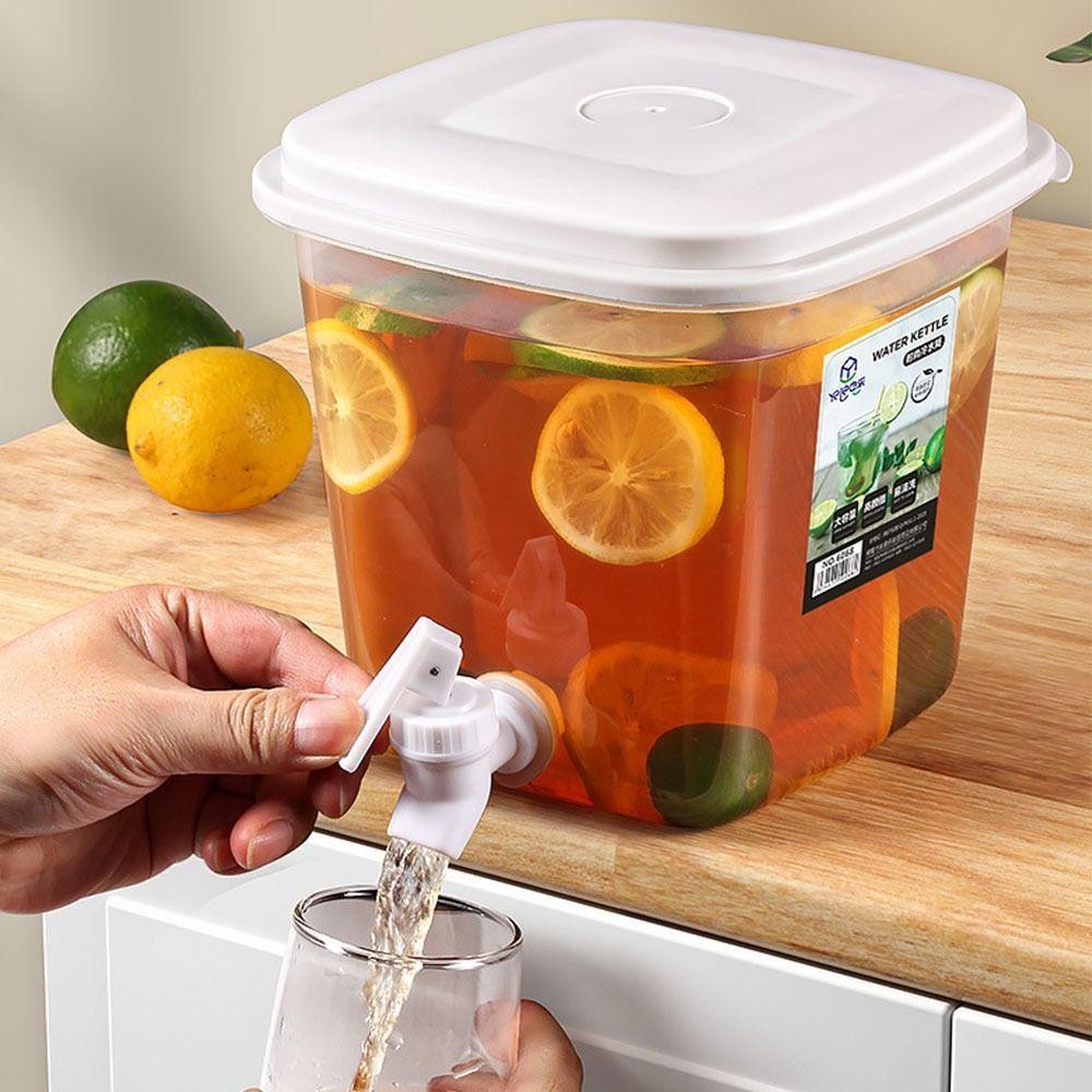 AWNGD Tủ lạnh ấm siêu tốc nước lạnh, vòi chanh, bình đựng nước ép gia đình có nắp, hộp đựng đồ uống
