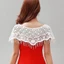 Khăn choàng ren ESSENCEH, Khăn choàng ren rỗng màu tinh khiết, Khăn choàng phòng điều hòa Shrug Cape Poncho Xuân Thu