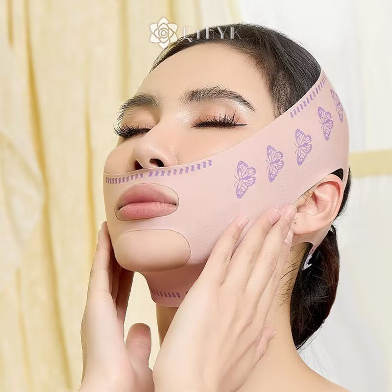 Qrhyk Mặt Thoáng Khí V Mặt Dây Cheek Nâng Lên Chống Nhăn Mặt nạ Mỏng Giảm Đôi cằm Chữ V Định Hình Mới