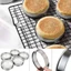 ORDOBOX Muffin Ring, Nhẫn Nấu Bánh Quy Khuôn Nướng Bánh Vòng Tròn, Thép Không Gỉ Cán Đôi 10cm 8cm Brioche Khuôn Nhà Bếp