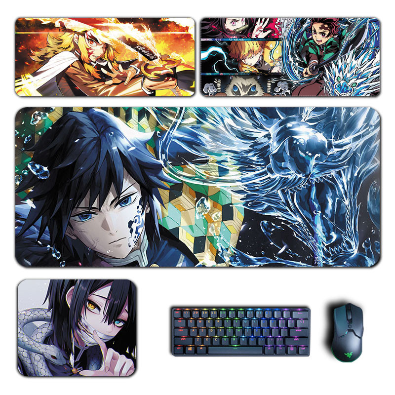Anime Demon Slayer Miếng Lót Chuột Xxl Kyoujurou Giyuu Nezuko Tanjirou Hashira Mousepads Máy Tính Đệm Manga Phụ Kiện Thảm Để Bàn