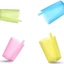 Cốc rơm tích hợp YUJUNI, Cốc đựng đồ uống không nắp đơn giản, Cốc uống nước bằng nhựa mùa hè