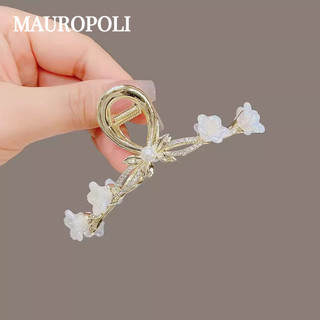 Mauropoli [Sẵn sàng] Phiên bản Hàn Quốc Siêu cổ tích Tinh tế Lily of the Valley Grab Clip Nữ vừa phải Tóc nhỏ Khối lượng Clip Đầu sau Nửa tóc Mũ đội đầu Kẹp cá mập